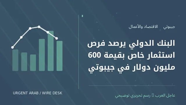 رسم توضيحي أصلي غير فوتوغرافي: البنك الدولي يرصد فرص استثمار خاص بقيمة 600 مليون دولار في جيبوتي