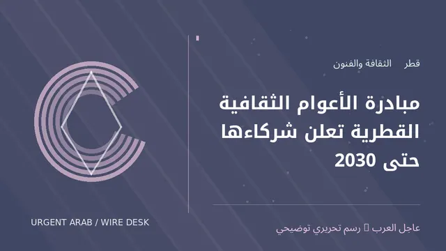 رسم توضيحي غير فوتوغرافي مرتبط بمادة مبادرة الأعوام الثقافية القطرية تعلن شركاءها حتى 2030