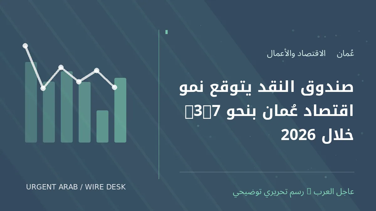 رسم توضيحي أصلي غير فوتوغرافي: صندوق النقد يتوقع نمو اقتصاد عُمان بنحو 3.7% خلال 2026